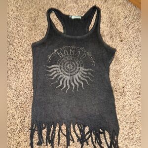 Maurice’s Nomad Black Fringe Tank Top
